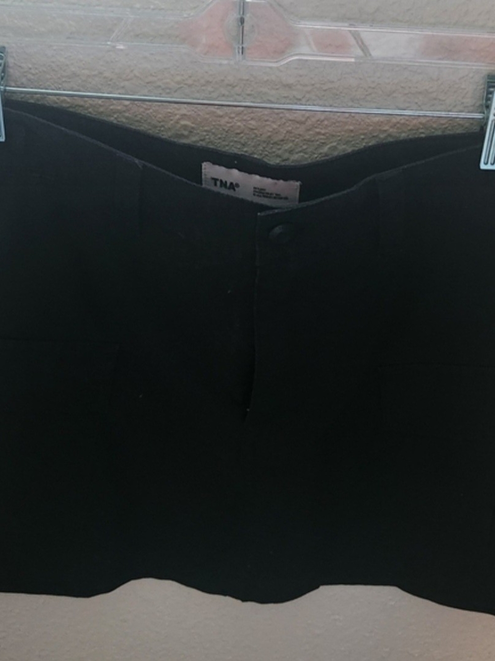 TNA Black High-Waist Mini Skirt